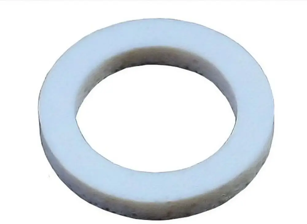 Weiße Flachdichtung von Bosch mit durchgehendem Ring, geeignet für diverse Anwendungen in der Installationstechnik.